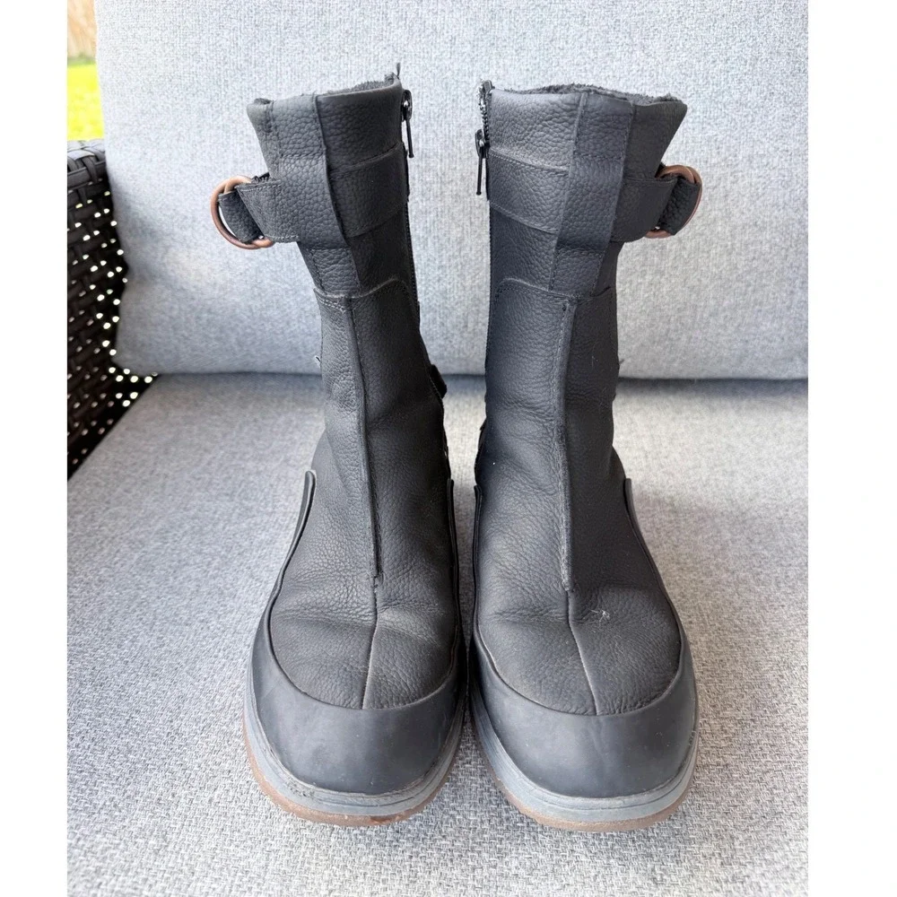 Merrell Winter Boots Womens 8.5 Black Waterproof Insulated Leather Good Buckle